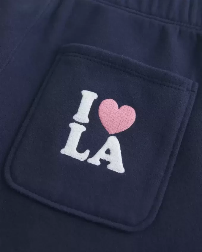 Pantaloni della tuta a gamba larga con grafica LA