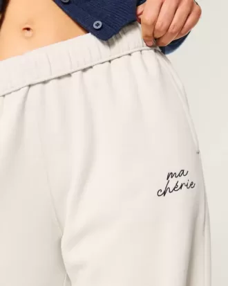 Pantaloni della tuta a gamba larga con grafica Ma Ch茅rie