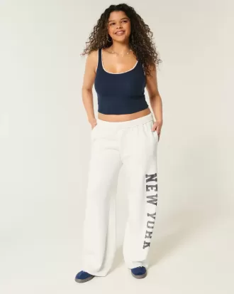 Pantaloni della tuta a gamba larga con grafica New York