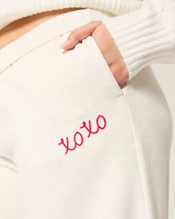 Pantaloni della tuta a gamba larga con grafica XOXO Pantaloni della tuta a gamba larga con grafica XOXO
