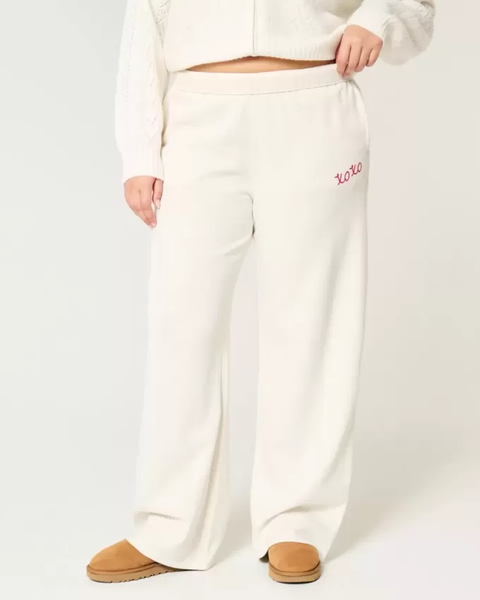 Pantaloni della tuta a gamba larga con grafica XOXO Pantaloni della tuta a gamba larga con grafica XOXO