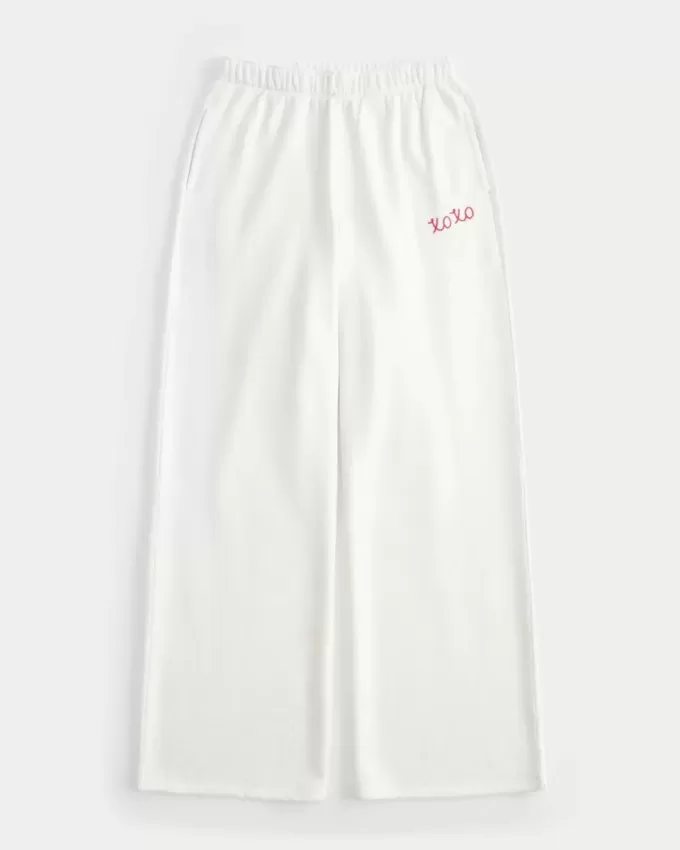 Pantaloni della tuta a gamba larga con grafica XOXO Pantaloni della tuta a gamba larga con grafica XOXO