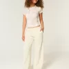 Pantaloni della tuta a gamba larga con scritta “Love You”
