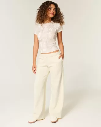 Pantaloni della tuta a gamba larga con scritta “Love You”