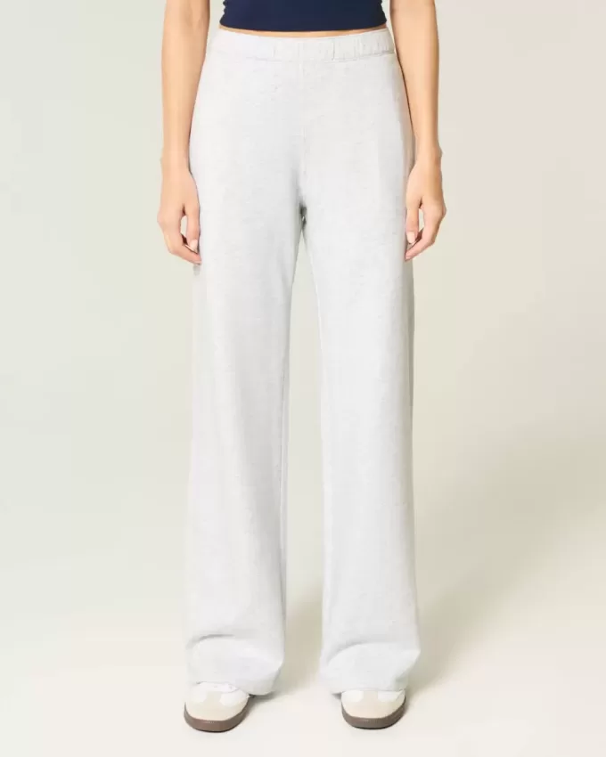 Pantaloni della tuta a gamba larga con tasca a cuore