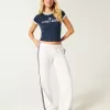 Pantaloni della tuta a righe a gamba larga Pantaloni della tuta a righe a gamba larga