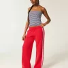 Pantaloni della tuta a righe a gamba larga Pantaloni della tuta a righe a gamba larga