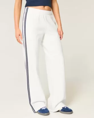 Pantaloni della tuta a righe a gamba larga