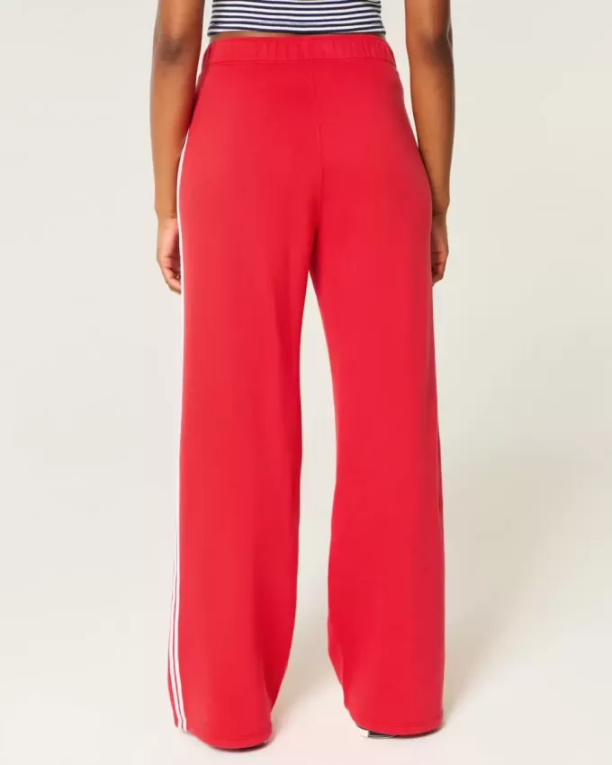 Pantaloni della tuta a righe a gamba larga Pantaloni della tuta a righe a gamba larga