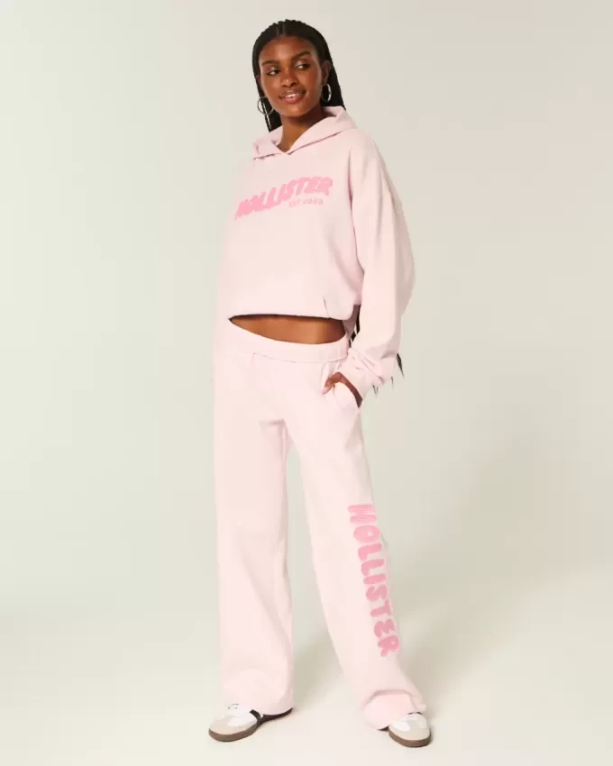 Pantaloni della tuta con logo a gamba larga