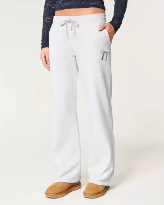 Pantaloni della tuta dritti con grafica a fiocco
