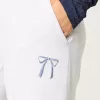 Pantaloni della tuta dritti con grafica a fiocco Pantaloni della tuta dritti con grafica a fiocco
