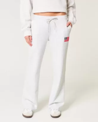 Pantaloni della tuta dritti con grafica della bandiera americana