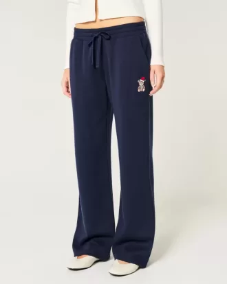 Pantaloni della tuta dritti con grafica Teddy Bear