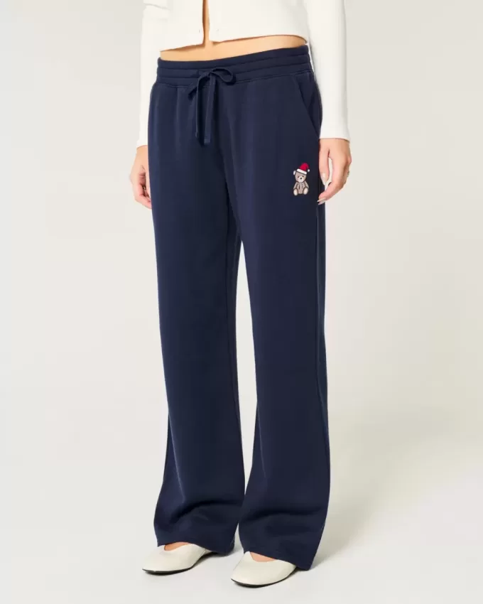 Pantaloni della tuta dritti con grafica Teddy Bear Pantaloni della tuta dritti con grafica Teddy Bear