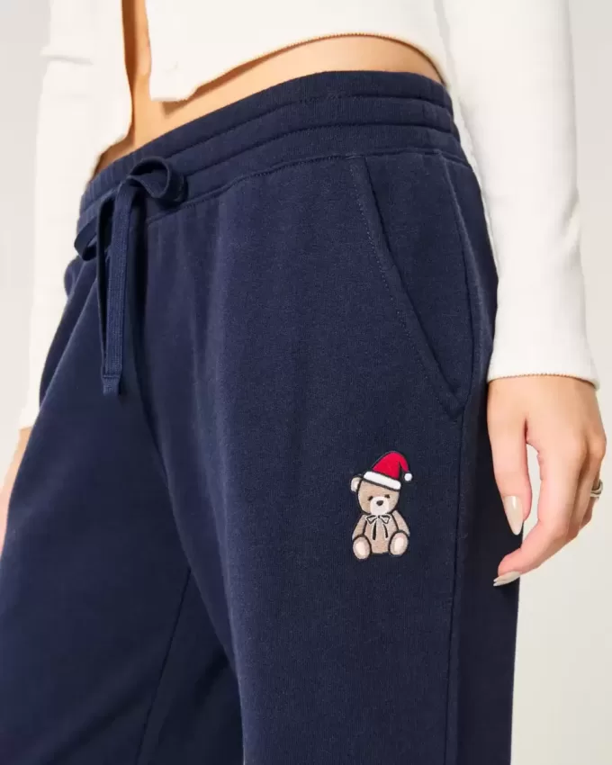 Pantaloni della tuta dritti con grafica Teddy Bear Pantaloni della tuta dritti con grafica Teddy Bear