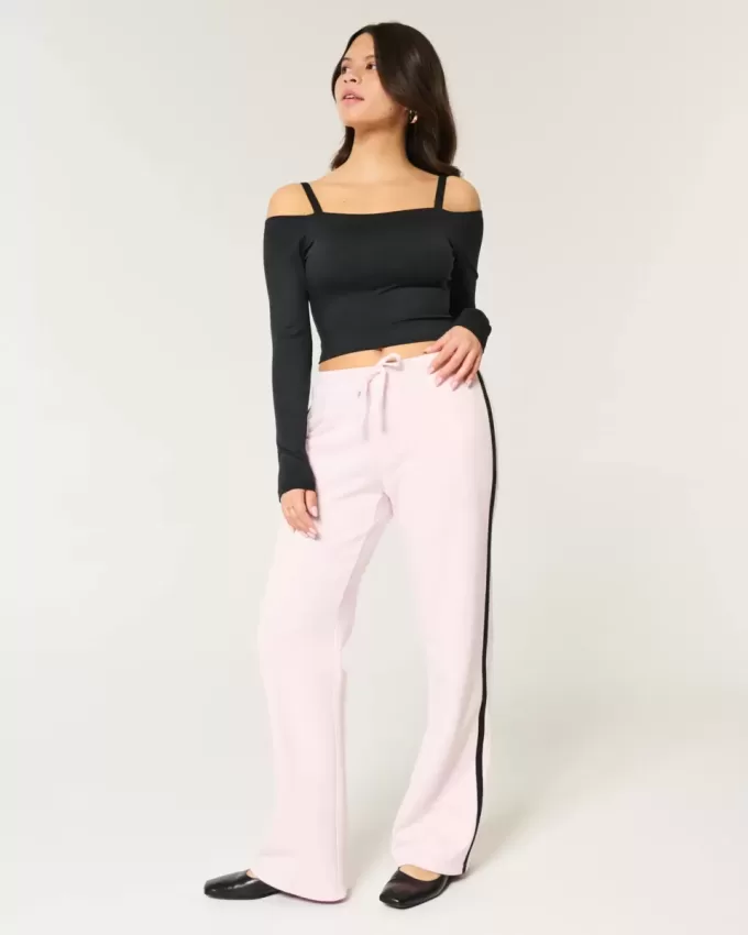Pantaloni della tuta dritti con strisce laterali