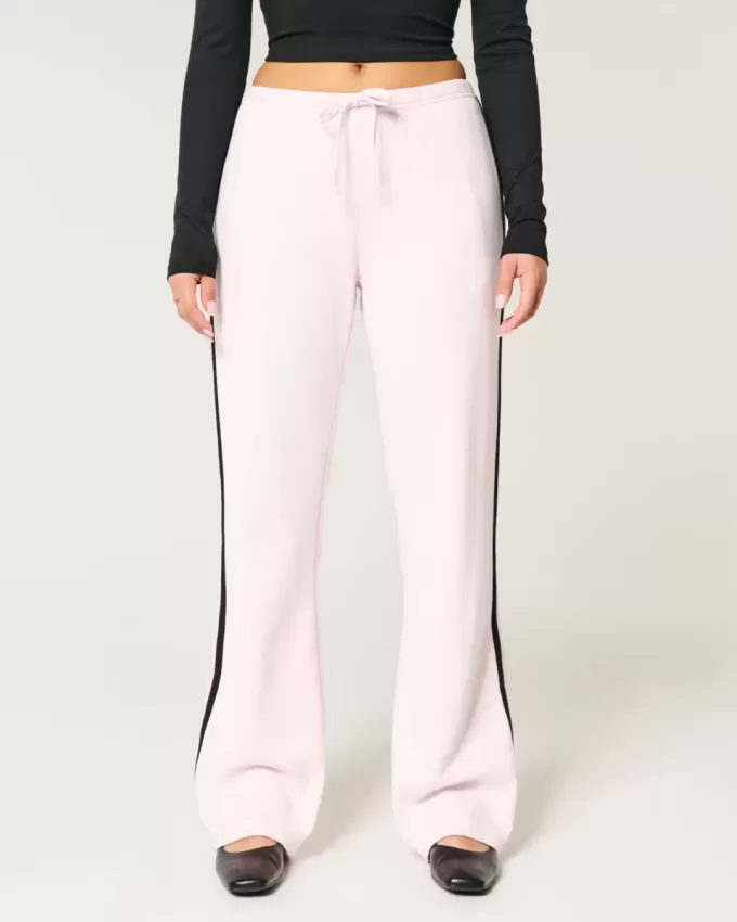 Pantaloni della tuta dritti con strisce laterali
