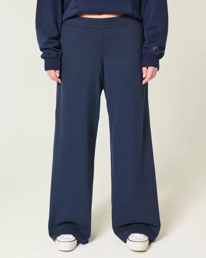 Pantaloni della tuta larghi con grafica a fiocco