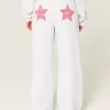 Pantaloni della tuta larghi con grafica a stella