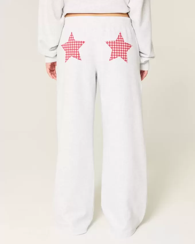 Pantaloni della tuta larghi con grafica a stella
