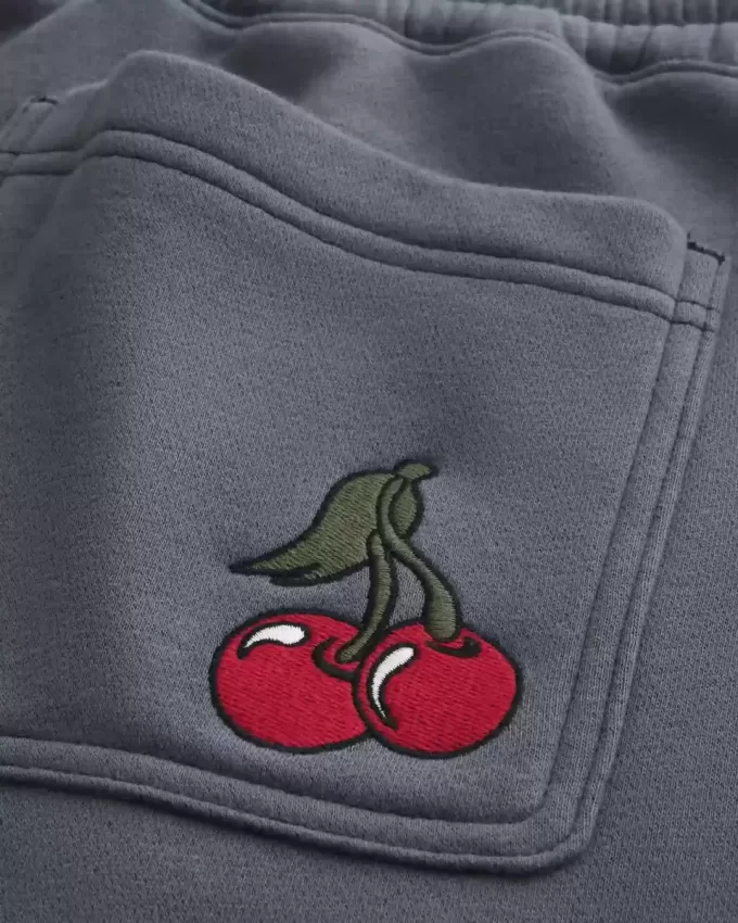 Pantaloni della tuta larghi con grafica Cherry Cinch