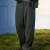Pantaloni della tuta larghi con stampa serpente