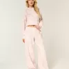 Pantaloni della tuta larghi mimetici rosa