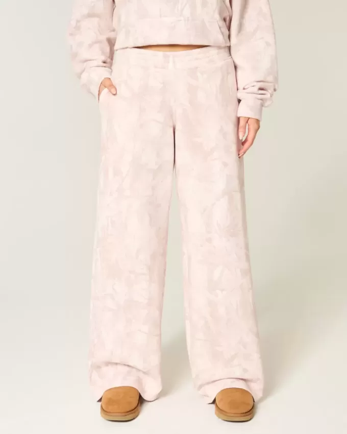 Pantaloni della tuta larghi mimetici rosa
