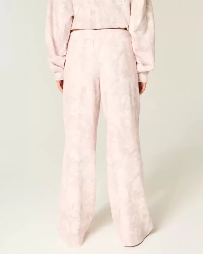 Pantaloni della tuta larghi mimetici rosa