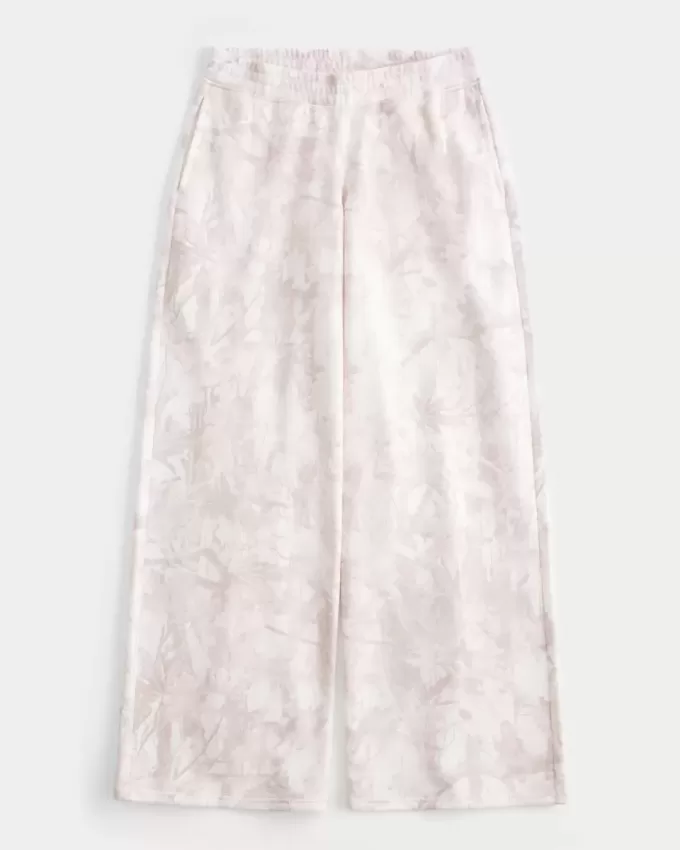 Pantaloni della tuta larghi mimetici rosa