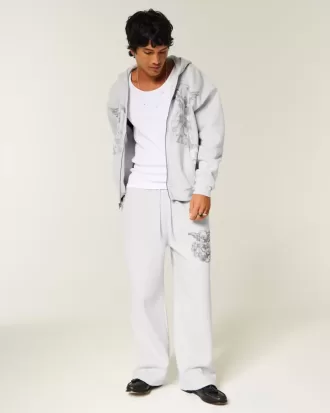 Pantaloni della tuta super larghi con grafica Angel