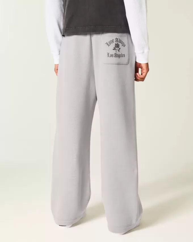 Pantaloni della tuta super larghi con grafica tasca posteriore Los Angeles