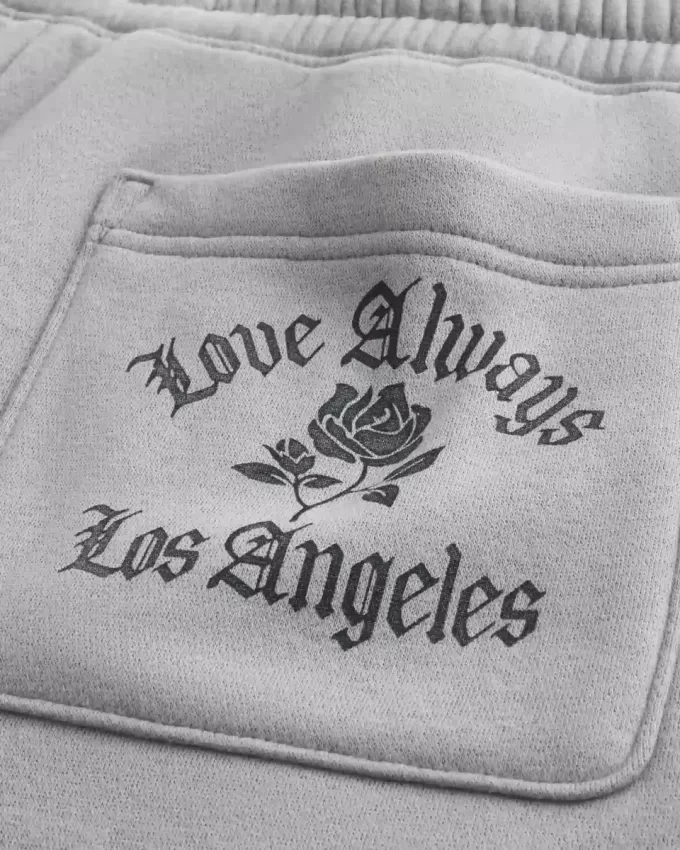 Pantaloni della tuta super larghi con grafica tasca posteriore Los Angeles