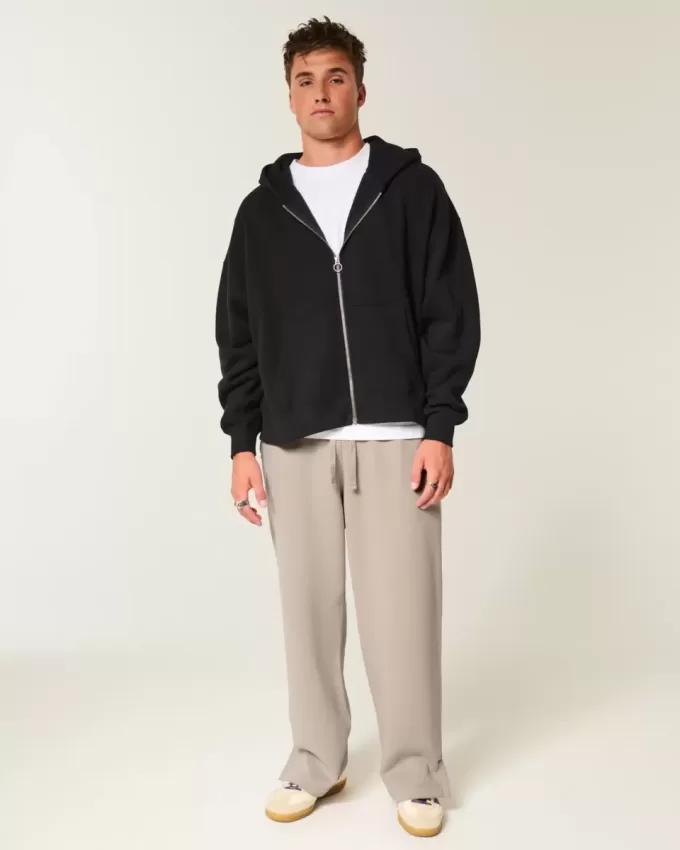 Pantaloni della tuta super larghi Y2K con orlo diviso