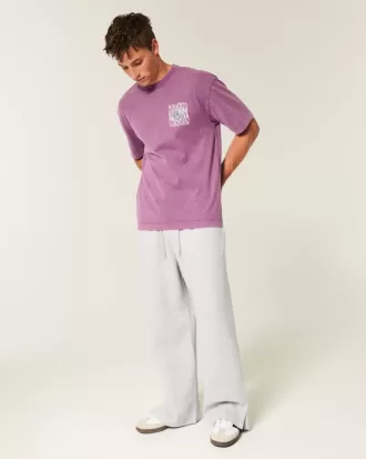 Pantaloni della tuta super larghi Y2K con orlo diviso