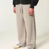 Pantaloni della tuta super larghi Y2K con orlo diviso