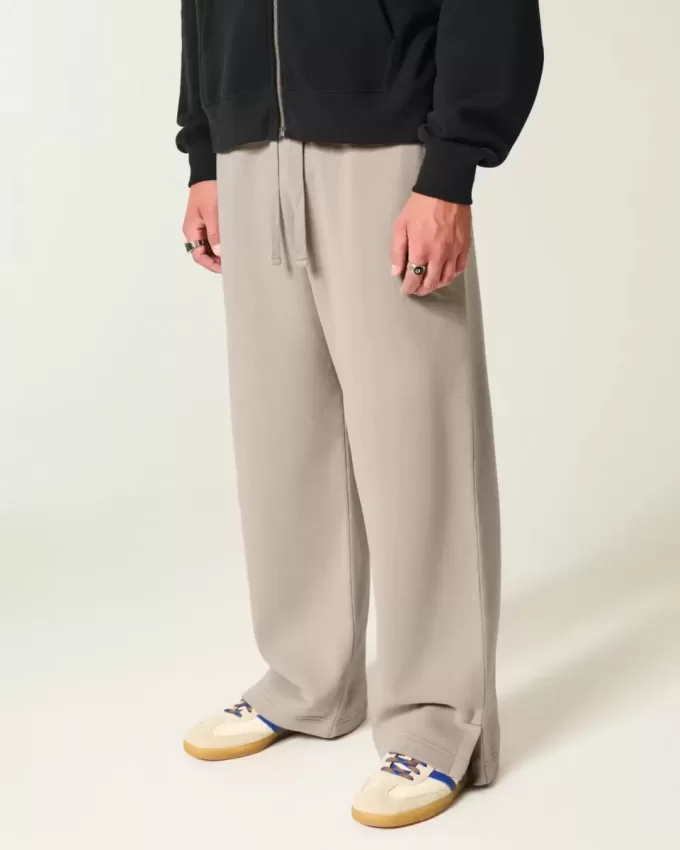 Pantaloni della tuta super larghi Y2K con orlo diviso