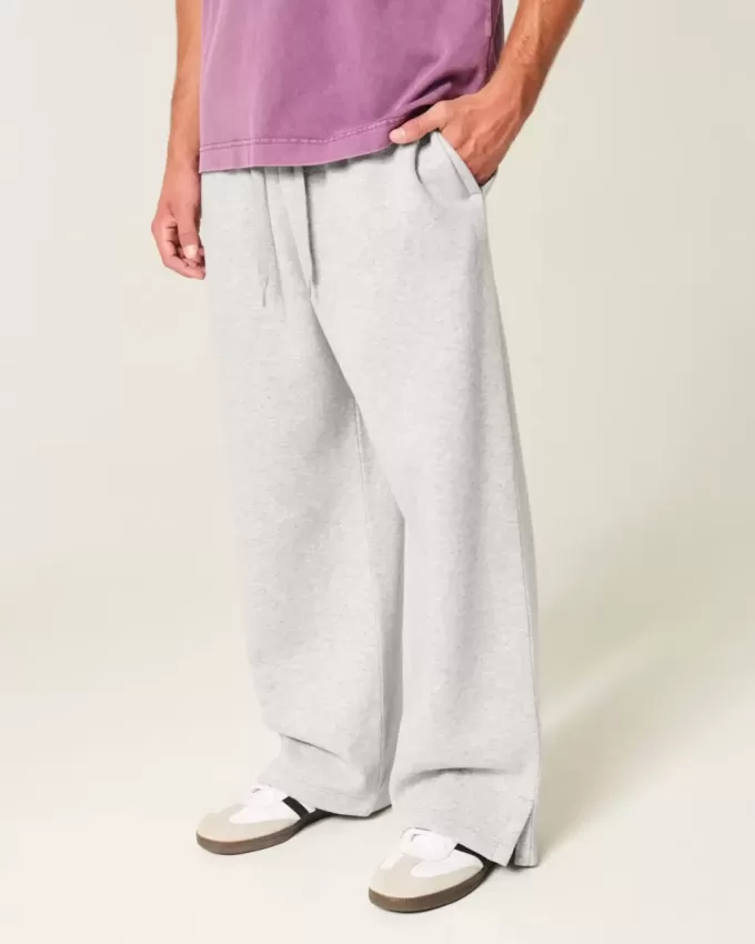 Pantaloni della tuta super larghi Y2K con orlo diviso