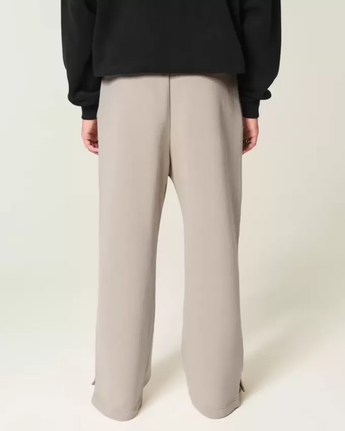 Pantaloni della tuta super larghi Y2K con orlo diviso