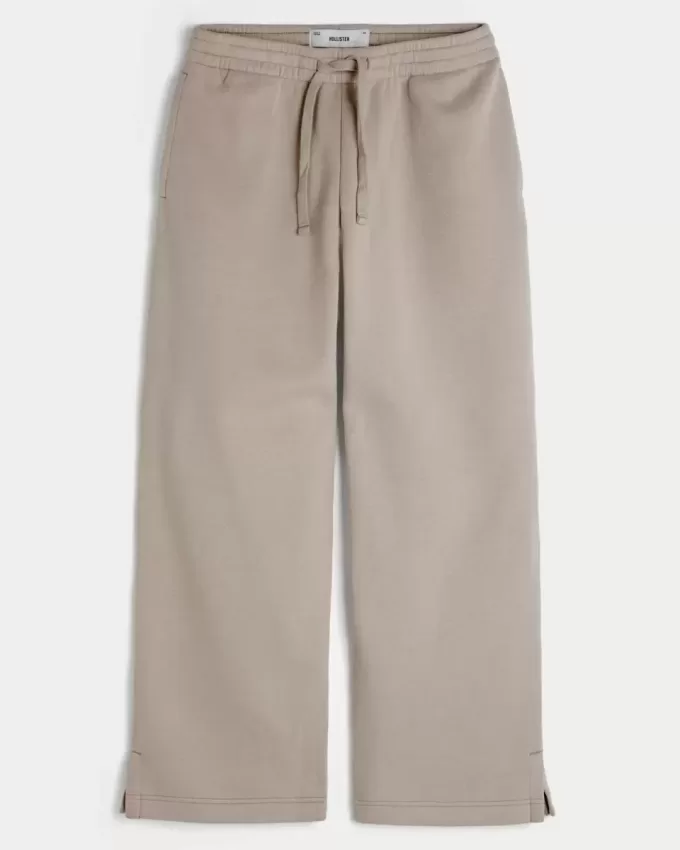 Pantaloni della tuta super larghi Y2K con orlo diviso