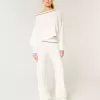 Pantaloni dritti con risvolto in maglia Gilly Hicks