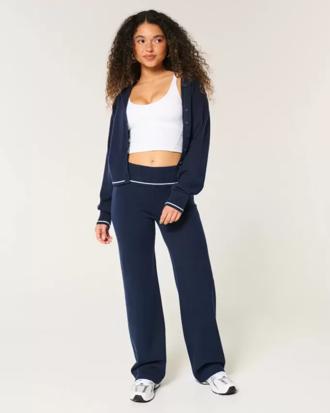 Pantaloni dritti con risvolto in maglia Gilly Hicks Pantaloni dritti con risvolto in maglia Gilly Hicks