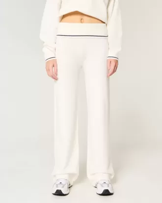 Pantaloni dritti con risvolto in maglia Gilly Hicks