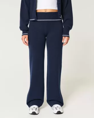 Pantaloni dritti con risvolto in maglia Gilly Hicks