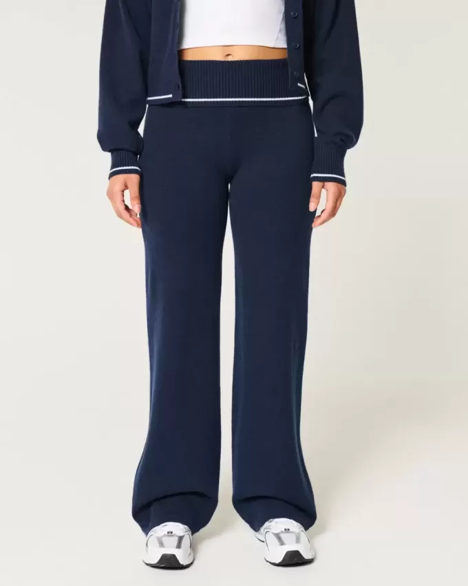 Pantaloni dritti con risvolto in maglia Gilly Hicks Pantaloni dritti con risvolto in maglia Gilly Hicks