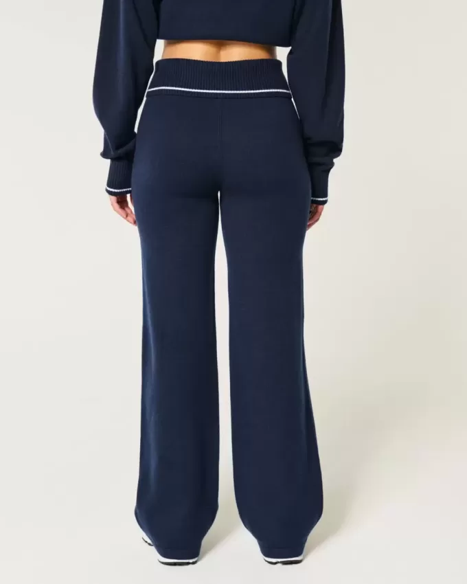 Pantaloni dritti con risvolto in maglia Gilly Hicks Pantaloni dritti con risvolto in maglia Gilly Hicks