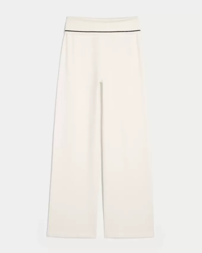 Pantaloni dritti con risvolto in maglia Gilly Hicks