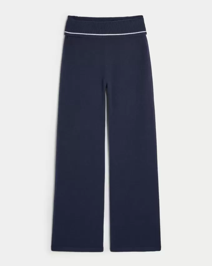 Pantaloni dritti con risvolto in maglia Gilly Hicks Pantaloni dritti con risvolto in maglia Gilly Hicks