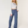 Pantaloni Hollister Livvy a vita alta e gamba larga